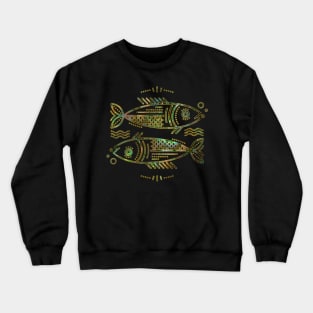 Pisces Zodiac Gold Abalone Crewneck Sweatshirt